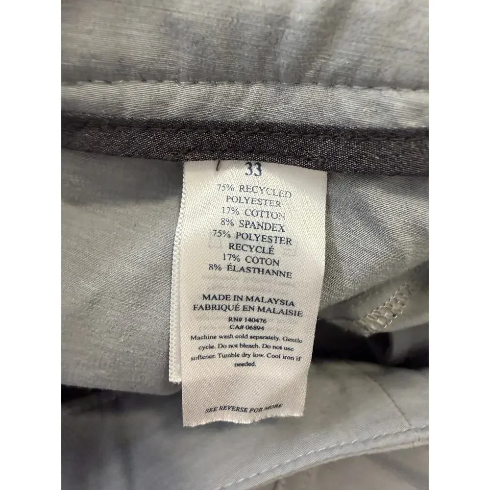 Faherty Men's All Day Shorts Size 33 Grey GUC golf vaca summer sweat wicking